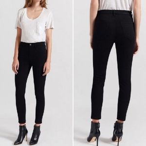 Revolve Current Elliott The High Waist Stiletto Jeans Jet Black Size 24